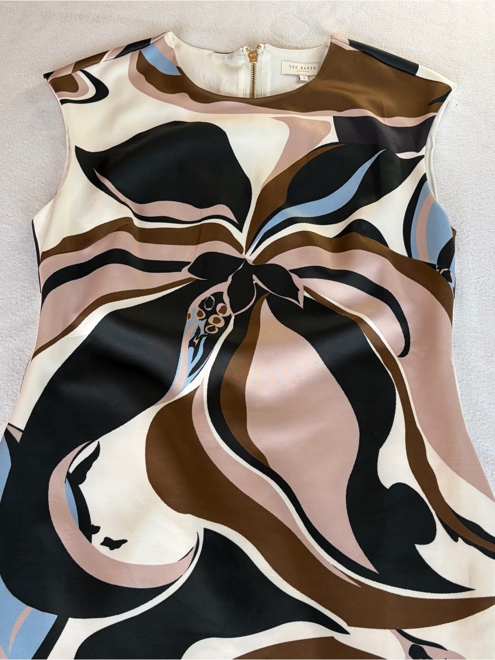 Ted Baker London Abstract Floral Print Sleeveless Sheath Dress